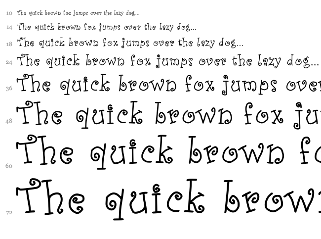 JD Alessandra font waterfall