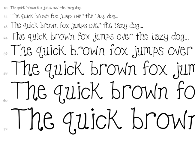 KB hear me play font waterfall
