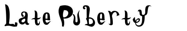 Late Puberty font
