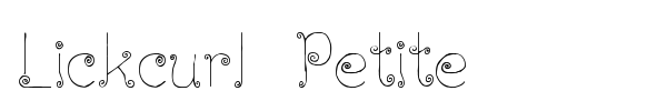 Lickcurl Petite font