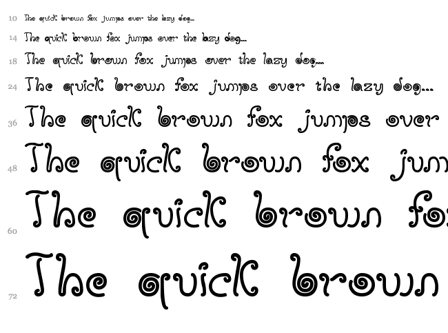 Licorice Strings font waterfall