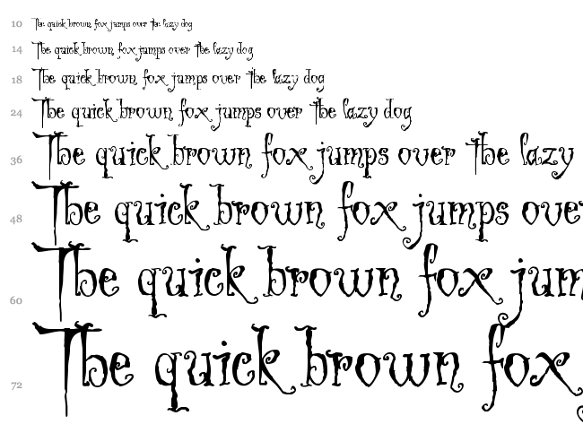 Ligeia font waterfall
