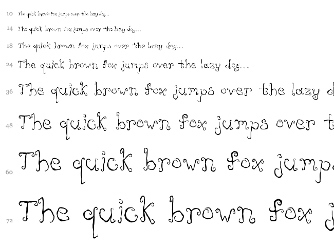 Like Cockatoos font waterfall