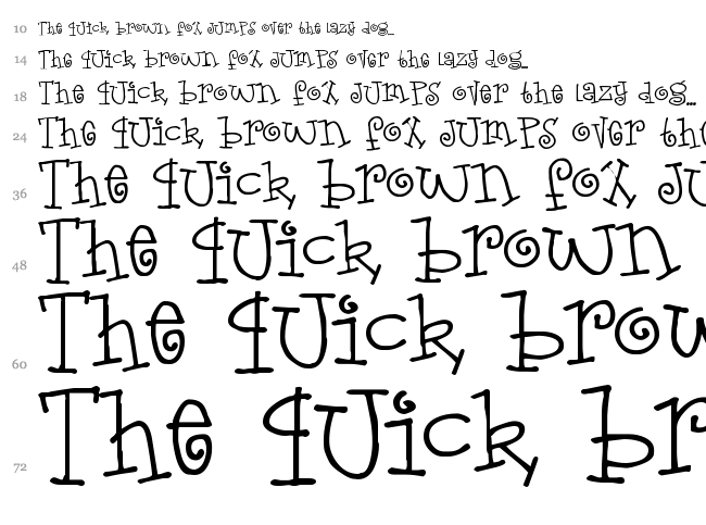 Love Letters font waterfall
