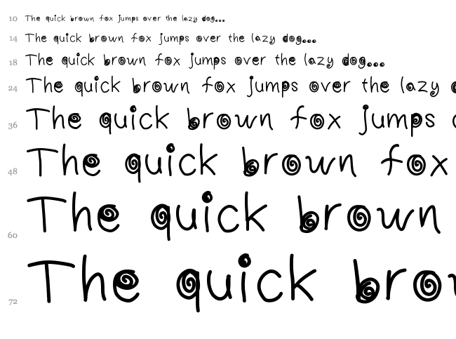 Midnight font waterfall