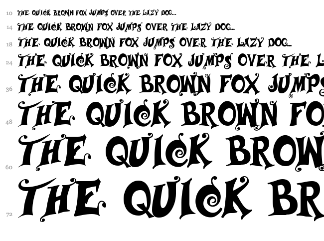 Musicals font waterfall