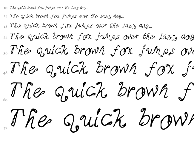 My Mine Mai font waterfall