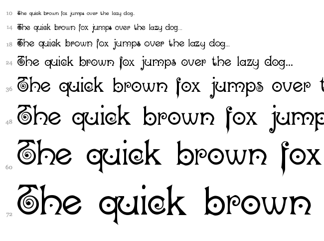 Nocker font waterfall