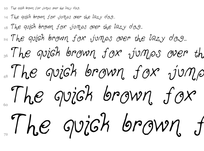 Ohmai font waterfall