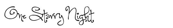 One Starry Night font
