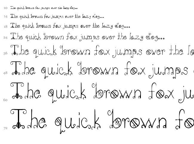 PC-GothicScroll font waterfall