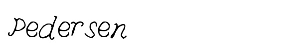 Pedersen font