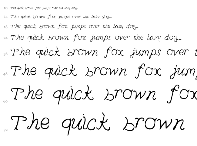 Pedersen font waterfall