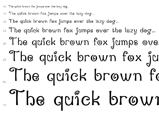 Penguin Attack font waterfall