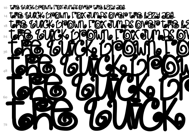 Poetic Justice font waterfall