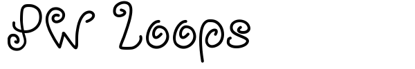 PW Loops font preview