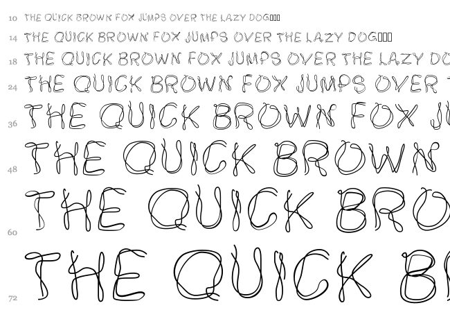 PW Smokey font waterfall
