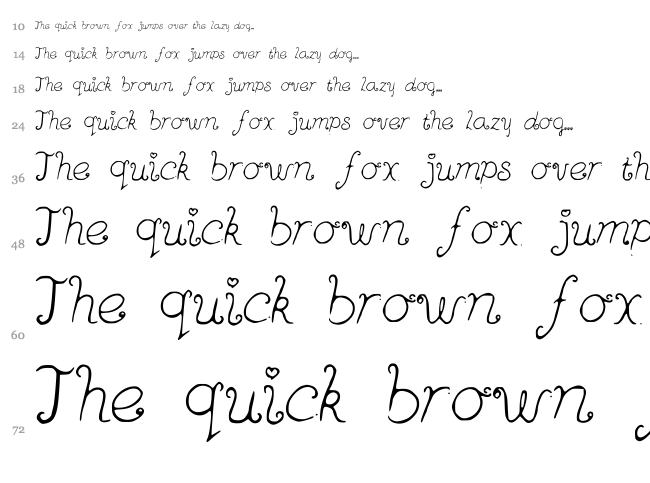 Rainbow Bitch font waterfall