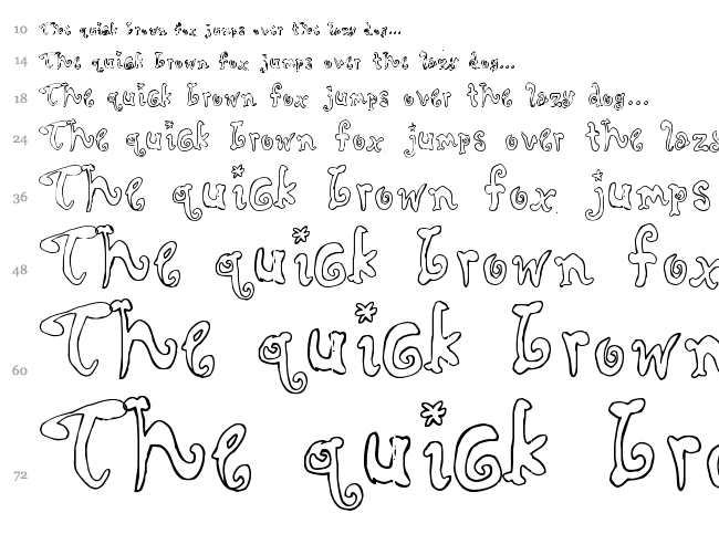 Rascal font waterfall