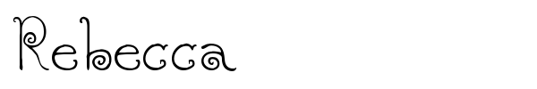 Rebecca font preview
