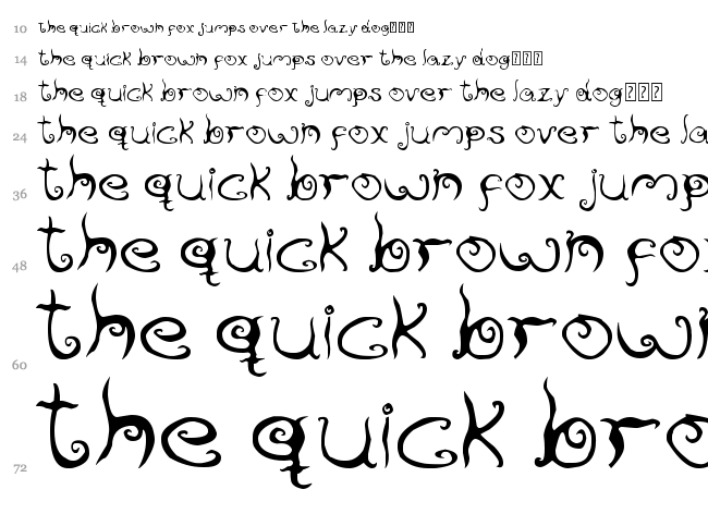 Reservoir Ink font waterfall
