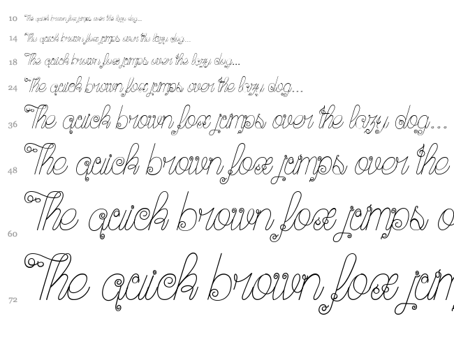 Ribambelle font waterfall