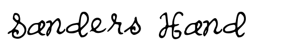 Sanders Hand font