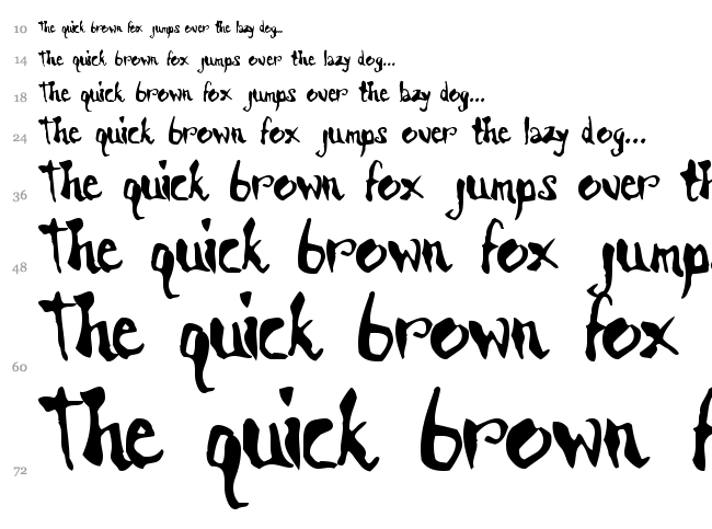 Scrawn AOE font waterfall