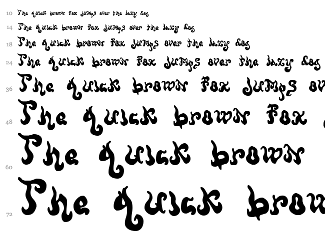 Screwy Melted Wax font waterfall