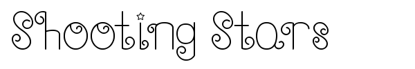 Shooting Stars font