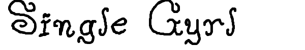Single Gyrl font
