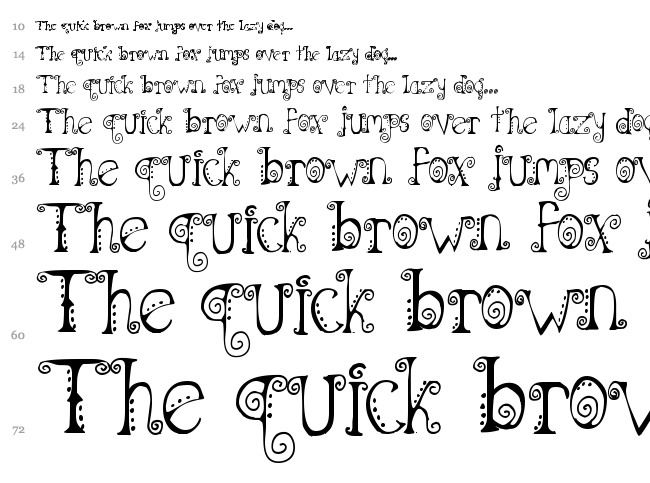 Spahrty Girl font waterfall