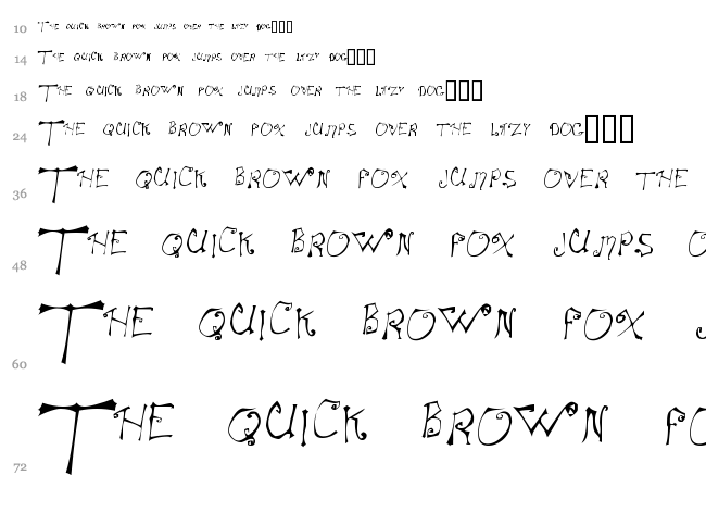 Spit Curl font waterfall