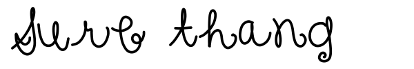 Sure thang font