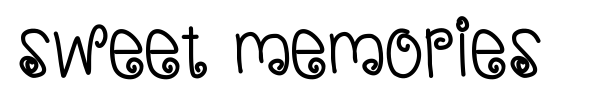 Sweet Memories font