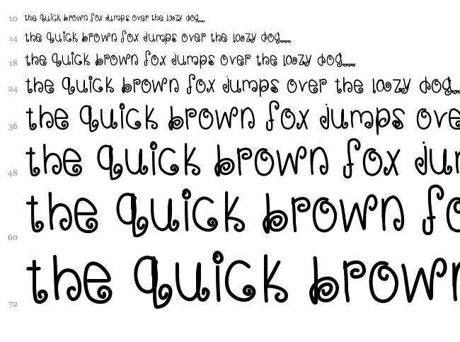 Sweet Memories font waterfall