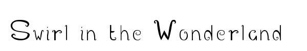 Swirl in the Wonderland font