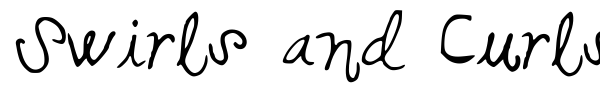 Swirls and Curls font preview
