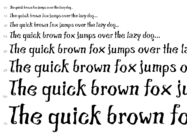 The Croach font waterfall