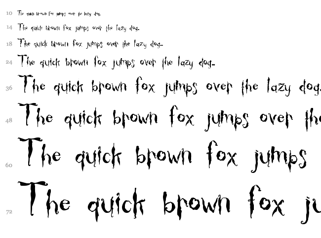 Thicket font waterfall