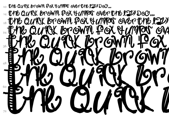 Trap font waterfall