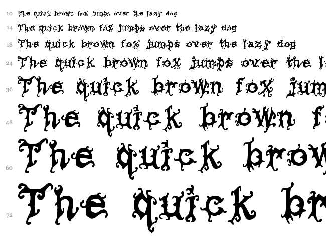 Viney Times font waterfall