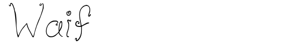 Waif font