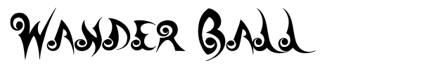 Wander Ball font
