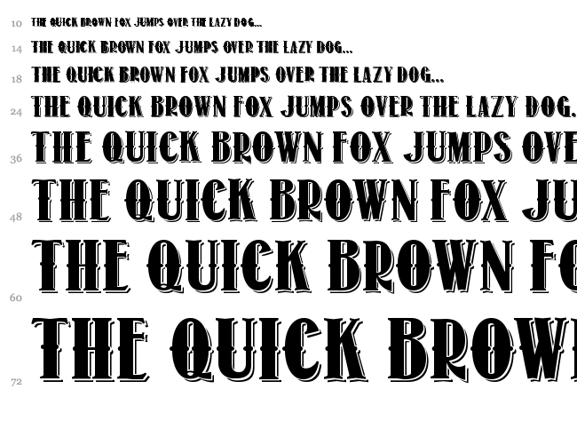 1873 Winchester font waterfall