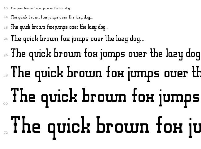 Alt West font waterfall