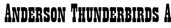 Anderson Thunderbirds Are GO! font