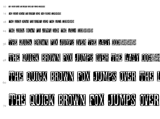 Band Stand font waterfall