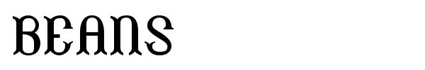 Beans font