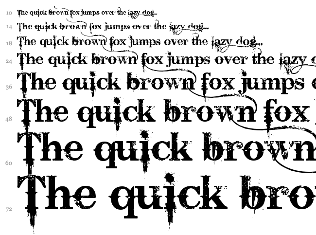 Bleeding Cowboys font waterfall